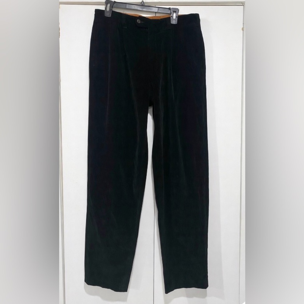 Paul and Shark Yachting Black Corduroy Pants Mens 36/EU 52 Straight Fit pleated